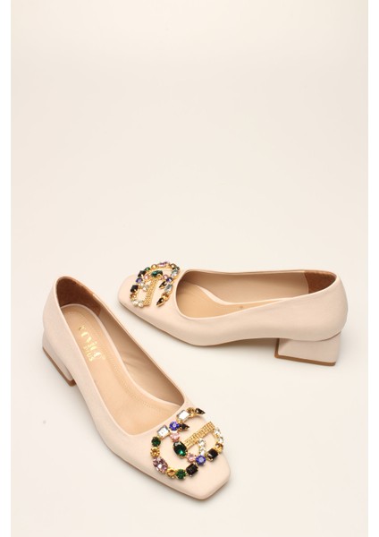 Idil Bej Saten Taşlı Kadın Topuklu modelleri