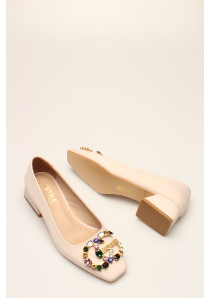 Idil Bej Saten Taşlı Kadın Topuklu fırsatları