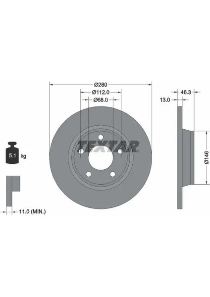 92071605 Fren Diski On 8D0615301A (2 Adet Fiyatıdır)