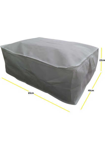 8'li Beyaz Büyük Baza Altı & Çekyat Tipi Tela Hurç 65X45X22 cm – Fermuarlı Saklama ve Düzenleme Hurcu fırsatları