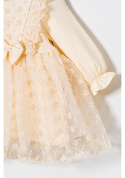 Kız Bebek Mevlütlük Elbise Dantelli Bandanalı fırsatları