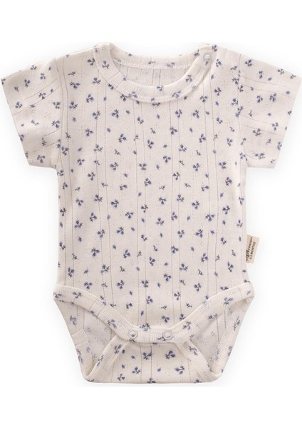 Zıbın 0-3 Yaş Mavi Çiçek Desen