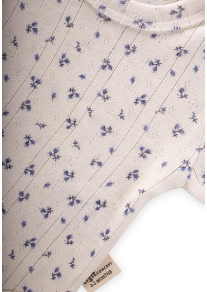 Zıbın 0-3 Yaş Mavi Çiçek Desen modelleri