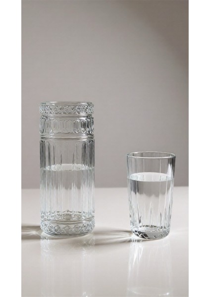 Sürahi-6 Parça Çizgili Uzun Burdağı