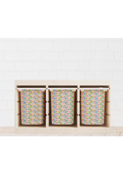 Trofast Karışık Desenli Sticker - Çocuk Odası Oyuncak Düzenleme Etiketi - Dayanıklı Folyo fiyatları