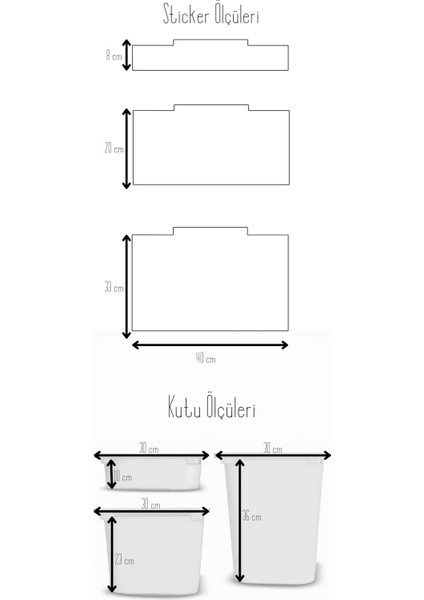 Trofast Karışık Desenli Sticker - Çocuk Odası Oyuncak Düzenleme Etiketi - Dayanıklı Folyo