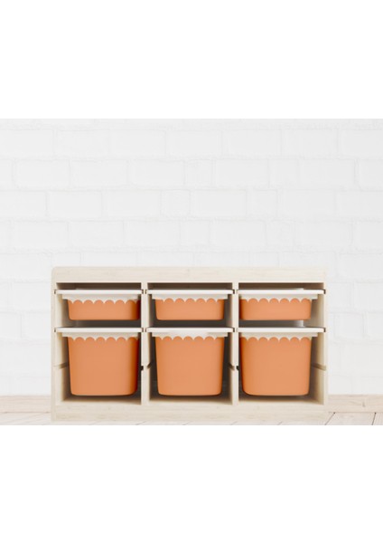 Trofast Yeşil Dalgalı Sticker - Çocuk Odası Oyuncak Düzenleme Etiketi - Dayanıklı Folyo