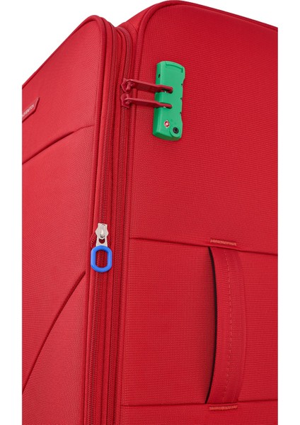 Benetton Ekstra Hafif Lüx Kumaş 8 Tekerlekli 3'lü Valiz Seti fırsatları