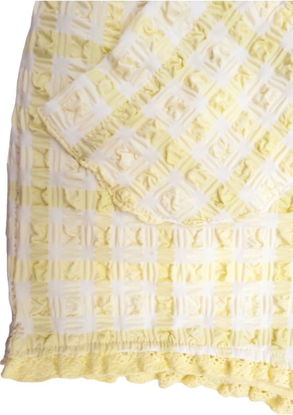 Recycle Özel Dokuma Sarı Yazlık Kız Çocuk Şort fırsatları