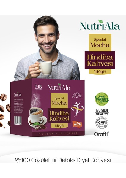 Hindiba Kahvesi Mocha Detox Diyet Kahvesi (Inülin,lif,detoks) Orafti® 150 gr