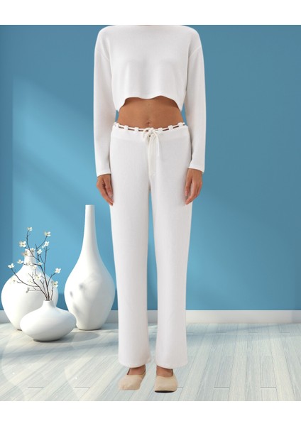 xint Kadın Regular Fit Esnek Dokulu Beli Bağcık Detaylı Sweat Pantolon fiyatları