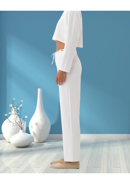 xint Kadın Regular Fit Esnek Dokulu Beli Bağcık Detaylı Sweat Pantolon modelleri