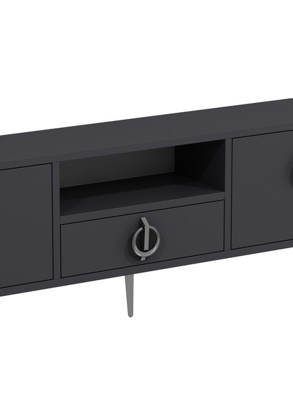 1319DROPCT-32 Tv Sehpası Antrasit-Gümüş modelleri