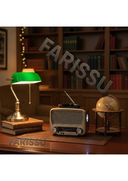 BK-330 Retro Güneş Enerjili (Solar) Radyo, Taşınabilir Mp3 Oynatıcı, Fm/am/sw Radyo ve Fener