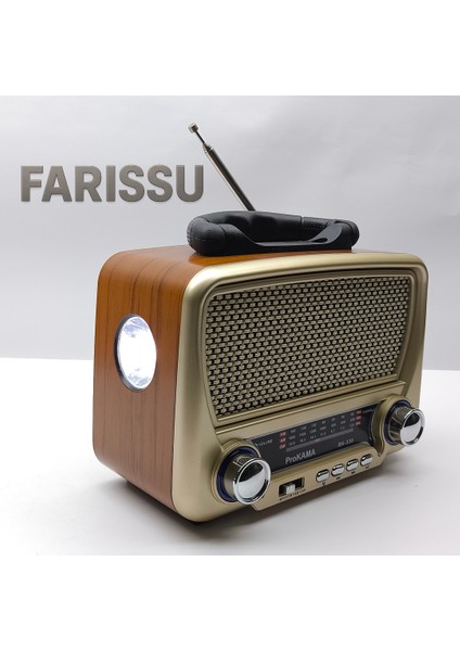 BK-330 Retro Güneş Enerjili (Solar) Radyo, Taşınabilir Mp3 Oynatıcı, Fm/am/sw Radyo ve Fener indirimleri