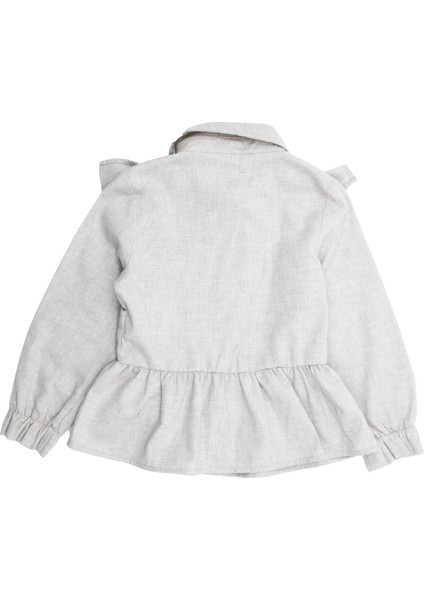 Fırfırlı Bej Kışlık Kız Çocuk Gömlek fırsatları