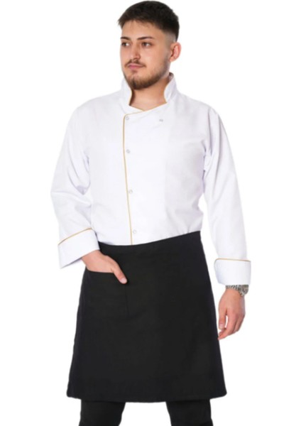 Alpaka Kumaştan Belden Bağlamalı Yarım Önlük (Peştemal)