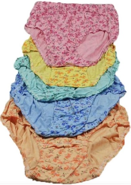 Kadın Kaşkorse Kalın Askılı Penye Atlet ve Desenli Külot Takım 6'lı Set (12 Parça) SKD0010 - SKD0027 fırsatları