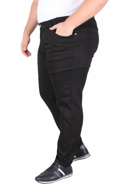 Büyük Beden Klasik 5 Cep Pantolon Venedik 11916 Sıyah