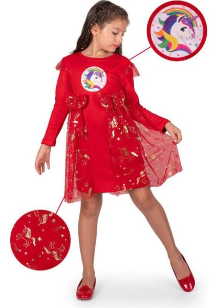 Unıcorn Elbisesi Parti Kıyafeti Dogum Günü ve Gösteri Elbisesi Kostümü fırsatları