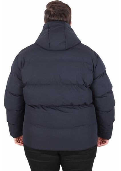 Erkek Büyük Beden Kapüşonlu Mont Lusso 2505 Lacıvert modelleri