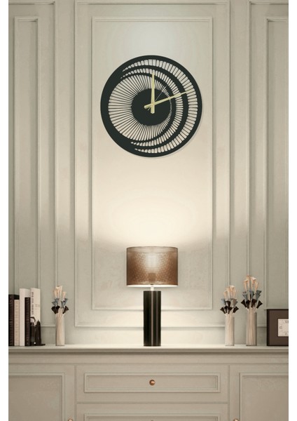 Modern Siyah Metal Duvar Saati Dekoratif Geometrik Tasarım 45X45 cm fiyatları