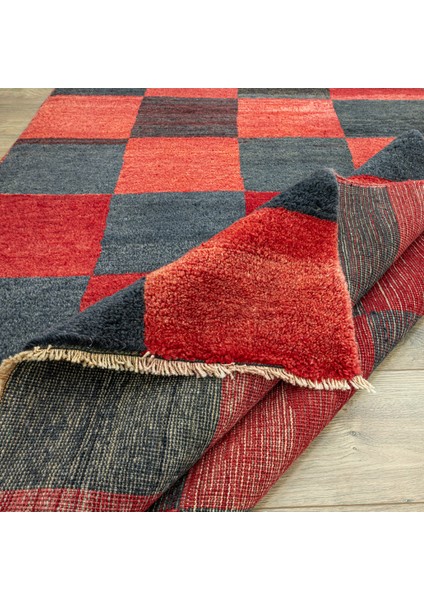 Bayça Damalı El Dokuma Yün Halı 148X292 cm