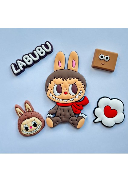 Labubu Peluş Anahtarlık (15cm*20cm) ve Sticker Seti modelleri