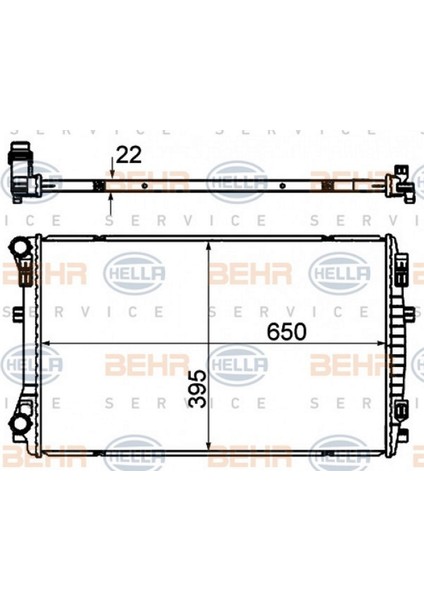 Mtxdpn Radyatör Golf Vii-A3-Leon 1.2-1.4-1.6tdi 12- (Mek) (650X395X22)