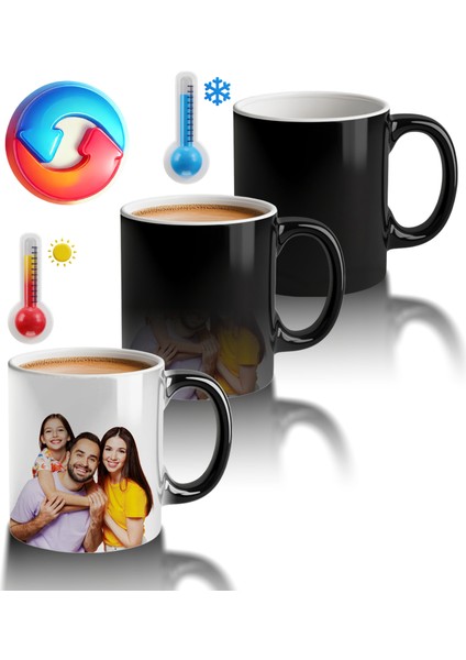 Kişiye Özel Fotoğraf Baskılı Sihirli Kupa Bardak