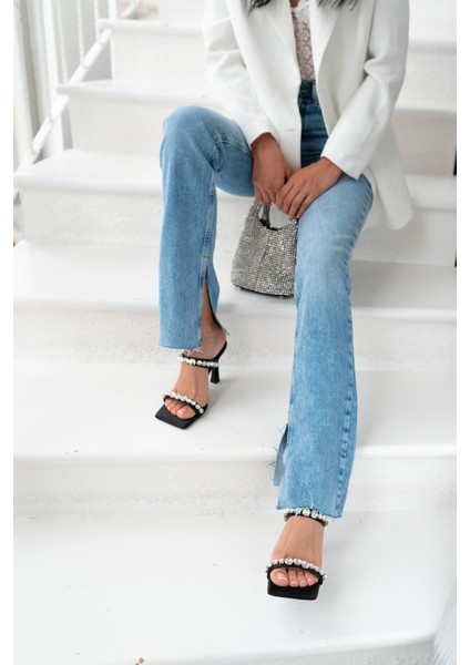 Branko Kadin Siyah Taş Detay Topuklu Ayakkabi fırsatları