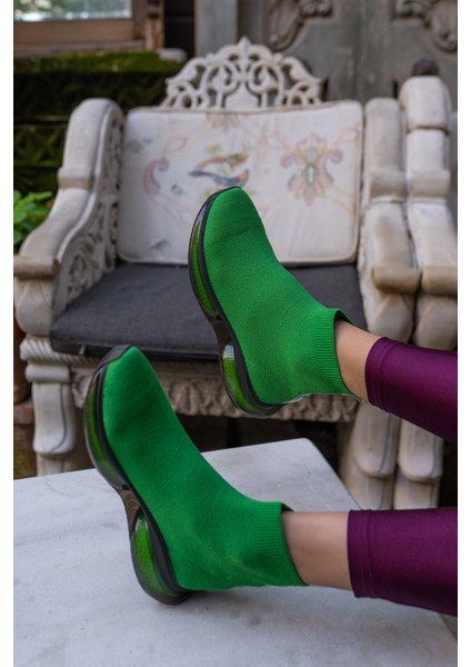 Alezy Kadin Yeşil Trıko Sneakers fiyatları