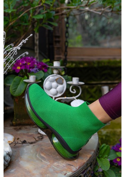 Alezy Kadin Yeşil Trıko Sneakers fırsatları