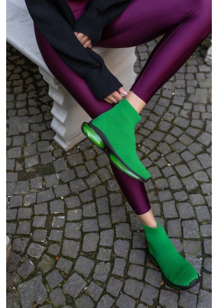 Alezy Kadin Yeşil Trıko Sneakers indirimleri