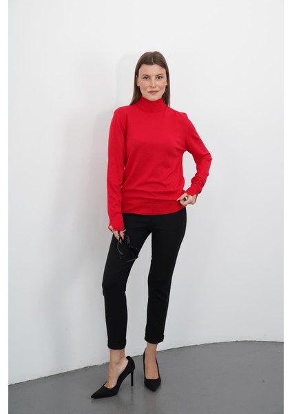 Yarım Balıkçı Yaka Triko-Kırmızı fiyatları