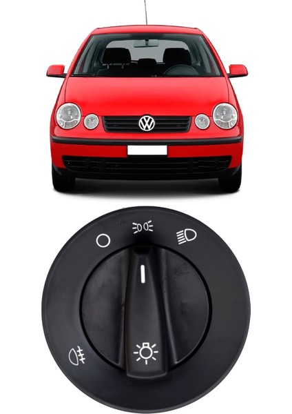 Vw Volkswagen Polo 2002- 2005 Uyumlu Far Açma Düğmesi Anahtarı Tek Arka Sisli 1C0941531