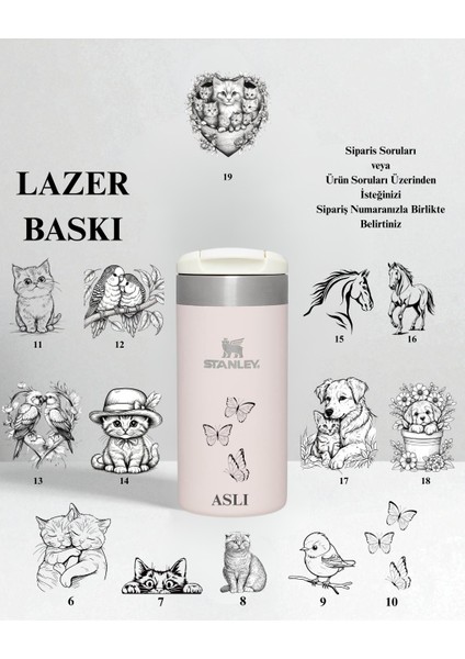 Kişiselleştirilebilir Stanley The Aerolight Transit Bardak 0,35 L Rose Özel Isimli fırsatları