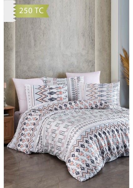 250 Tc Bambu Karışımlı Pamuk Saten Nevresim Takımı – Family Size - Corso