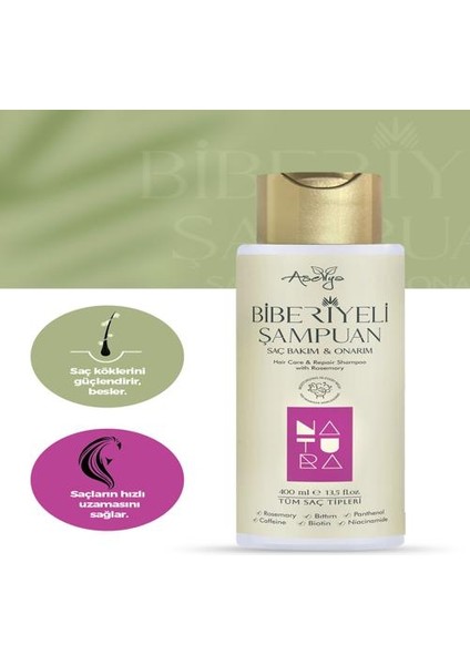 -Biberiye Özlü Şampuan -Saç Dökülmesine Karşı Etkili, Bıttım, Biotin ve Kafein Içerikli 400 ml fiyatları
