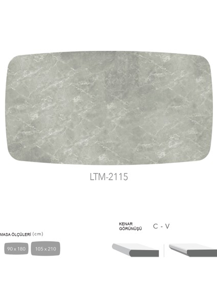 Cdf Masa Tablası 105X210 - DCLTM2115