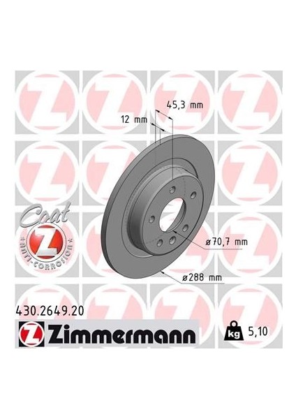 Mtxdpn Arka Fren Aynasi Insignia B 2017 16 Inç 288X12X5DL Dolu