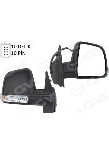 Mtxdpn Diş Dikiz Aynasi Elektrikli Sağ Doblo Iii 2011 Md. Sinyalli Katlanir / Power Flok Desenli 10 Fiş