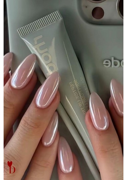 12'li Badem Pembe Kedi Gözü Takma Tırnak Set / Yapıştırıcılı fiyatları