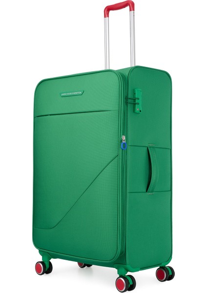 Benetton Ekstra Hafif Lüx Kumaş 8 Tekerlekli 3'lü Valiz Seti modelleri