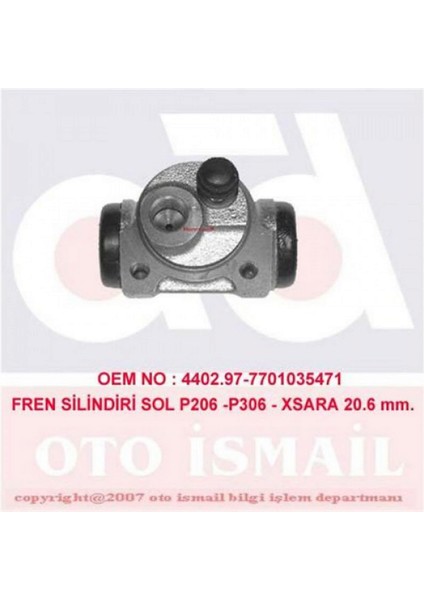 Mtxdpn Fren Silindiri Sol [ Peugeot 306 1.4/1.6/1.8 L625123 ]