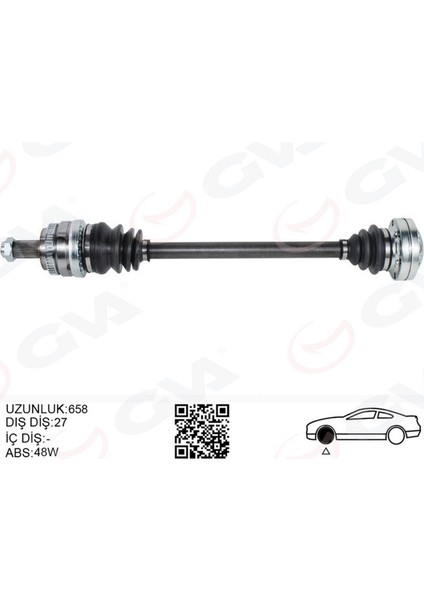 Mtxdpn Komple Aks Arka Sağ Bmw E81 E87 E82 E88 E90 E91 E92 658MM