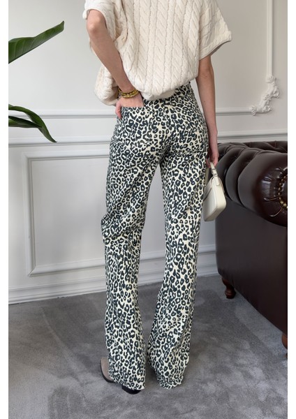 Kesik Paça Premium Pantolon- Ekru