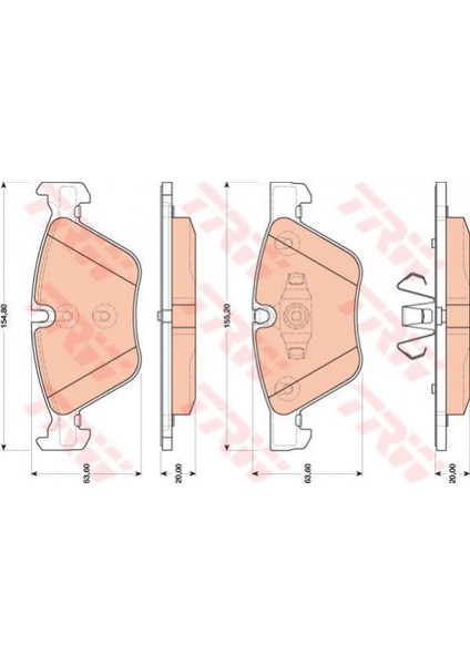 Mtxdpn Ön Balata Bmw 1 E81-E87 -Bmw 1 Coupe E82 -Bmw 1 Cabriolet E88 -Bmw 3 E90-E91 -8d 02/2006-