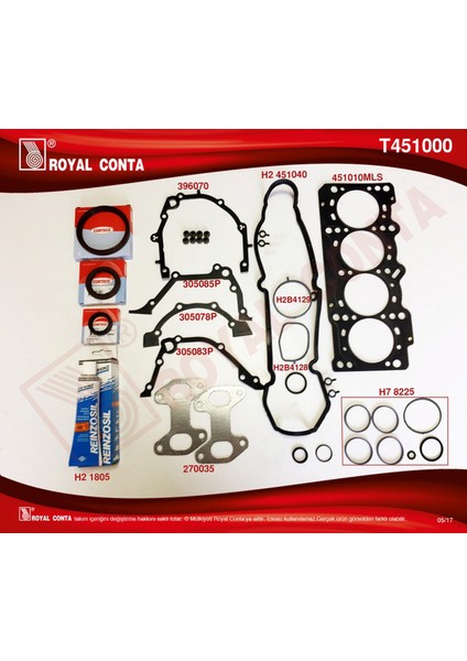 Mtxdpn Takim Conta Palio-Albea-Punto-Linea 1.4 8V 77 Hp