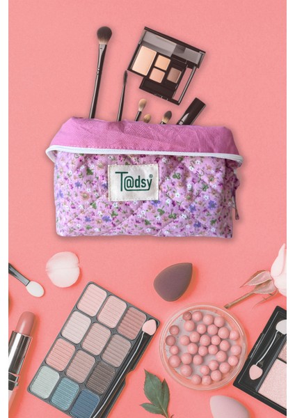 %100 Pamuk Makyaj ve Kozmetik Çantası | 22X12X10 cm | Seyahat Organizer fırsatları